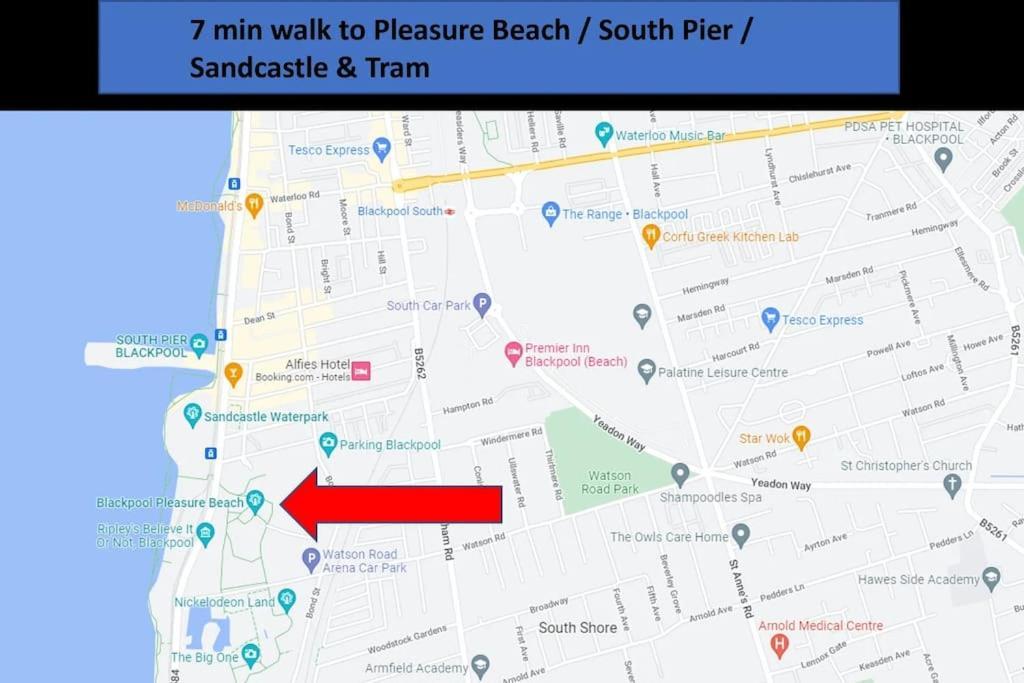 Hidden Gem W/ Parking Short Walk To Pleasure Beach Blackpool Exterior photo